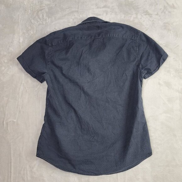 Scotch & Soda Amsterdam Couture Navy Textured Button-Down Men's Shirt | Size S - Picture 6 of 7